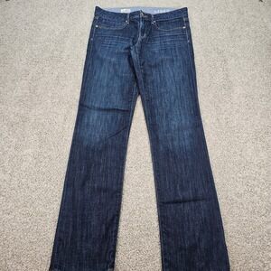 Gap 1969 Real Straight‎ Dark Wash Denim Jeans Women's Size 32x33
